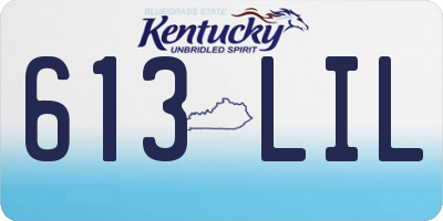 KY license plate 613LIL
