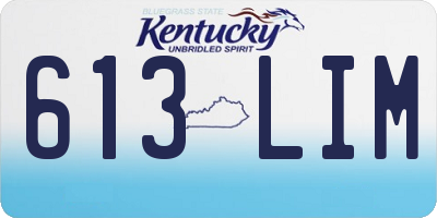 KY license plate 613LIM