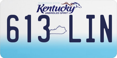 KY license plate 613LIN