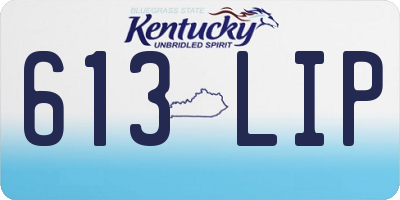 KY license plate 613LIP