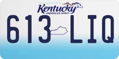 KY license plate 613LIQ