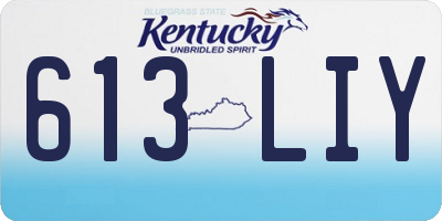 KY license plate 613LIY