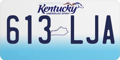 KY license plate 613LJA