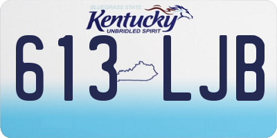 KY license plate 613LJB