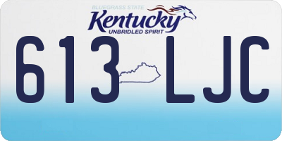 KY license plate 613LJC