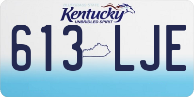 KY license plate 613LJE