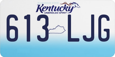 KY license plate 613LJG