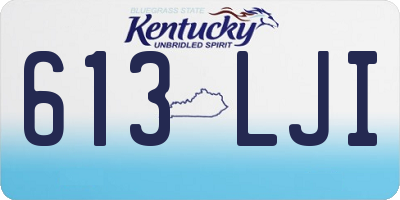 KY license plate 613LJI