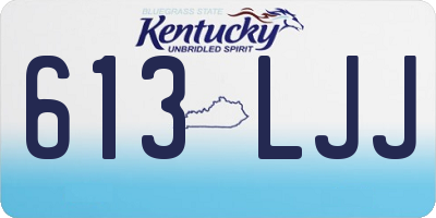 KY license plate 613LJJ