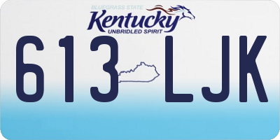 KY license plate 613LJK