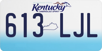 KY license plate 613LJL