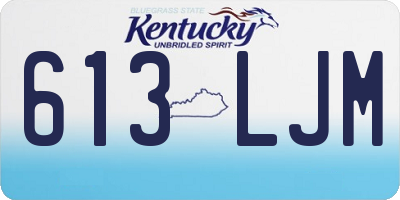 KY license plate 613LJM