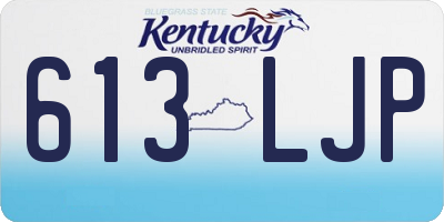 KY license plate 613LJP