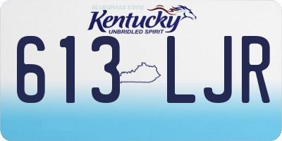 KY license plate 613LJR