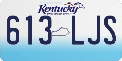 KY license plate 613LJS