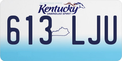 KY license plate 613LJU