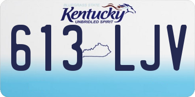 KY license plate 613LJV