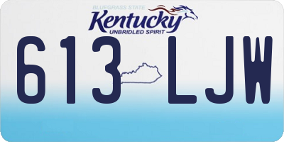 KY license plate 613LJW