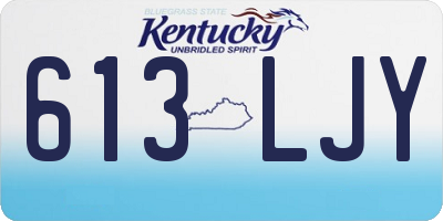 KY license plate 613LJY