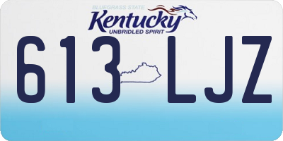 KY license plate 613LJZ