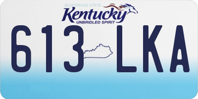 KY license plate 613LKA