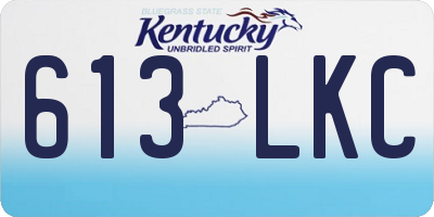 KY license plate 613LKC
