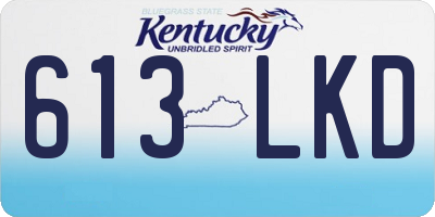 KY license plate 613LKD
