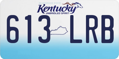KY license plate 613LRB