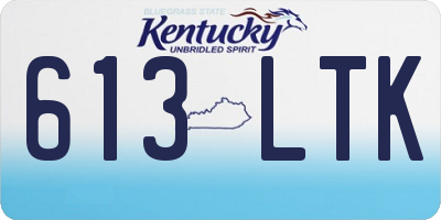 KY license plate 613LTK