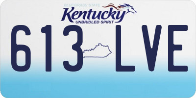 KY license plate 613LVE