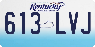 KY license plate 613LVJ