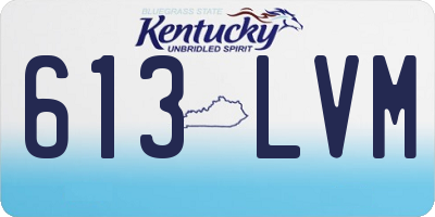 KY license plate 613LVM