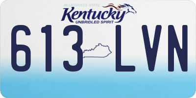 KY license plate 613LVN