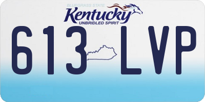 KY license plate 613LVP