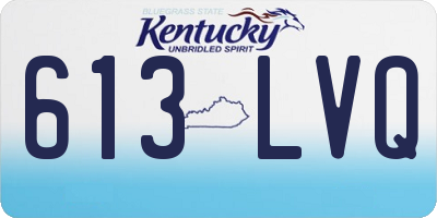 KY license plate 613LVQ
