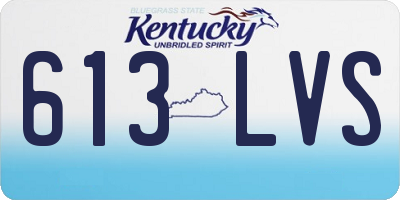 KY license plate 613LVS