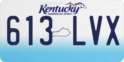KY license plate 613LVX