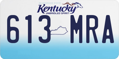 KY license plate 613MRA