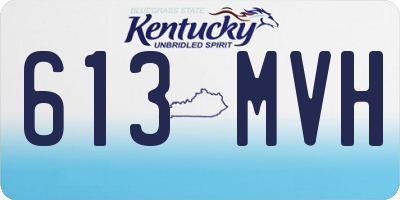 KY license plate 613MVH