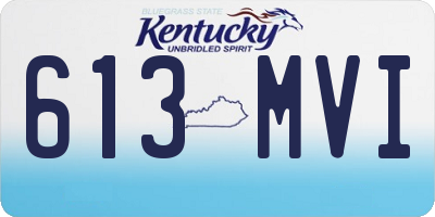 KY license plate 613MVI