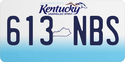 KY license plate 613NBS