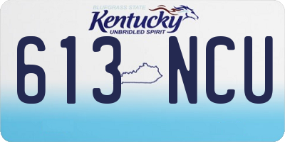 KY license plate 613NCU