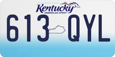KY license plate 613QYL