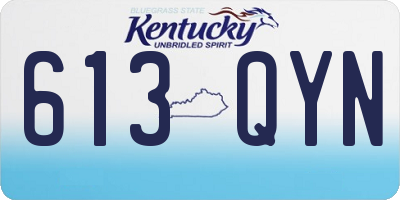KY license plate 613QYN