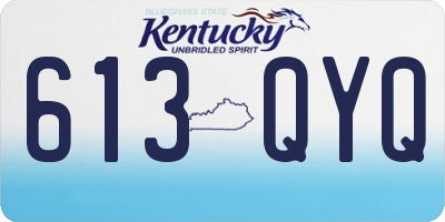 KY license plate 613QYQ