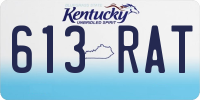KY license plate 613RAT