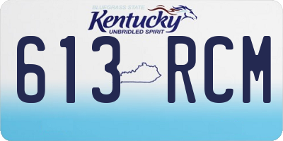 KY license plate 613RCM
