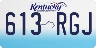 KY license plate 613RGJ