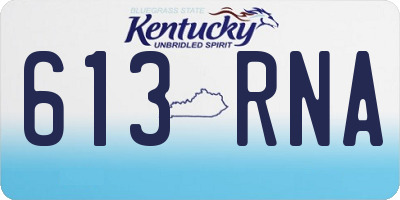 KY license plate 613RNA