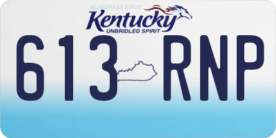 KY license plate 613RNP